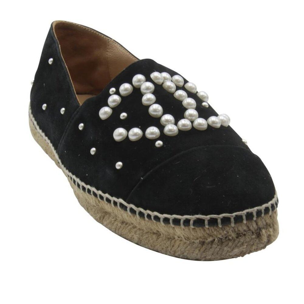 Chanel Espadrille 37 Double Stacked Mother Of Pearl Flats CC-S0207P-C020 - Picture 7 of 10
